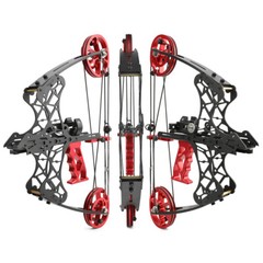 18″ 45lbs Mini Compound Bow SET Dual-use Steel Ball Arrows Archery Fishing