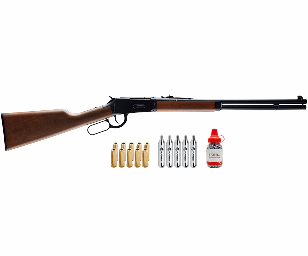 Umarex Legends Cowboy .177 Calibe Lever Action Air Rifle with CO2 and BBs Bundle
