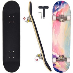 CAPARK Skateboards for Beginners Adults Youths Teens Kids Girls Boys 31 Ocean