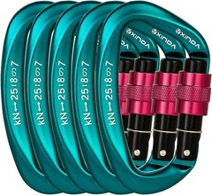 Heavy Duty Rock Climbing Carabiner Set – D Shape Design