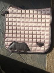 LeMieux Loire Quilted English Saddle Pad Pink Square