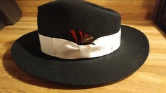 Philadelphia Rapid Transit Black Wool Felt Hat Western Leather Size L WPL 4384