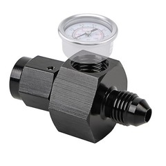 3AN Male Flare to -3 Female Swivel with 1/8″ NPT Gauge AN3 with 1/8 NPT Port