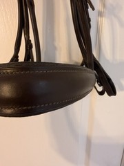 Brown Otto Schumacher Rolled Double Bridle & PS of Sweden Browband, Cob/Full