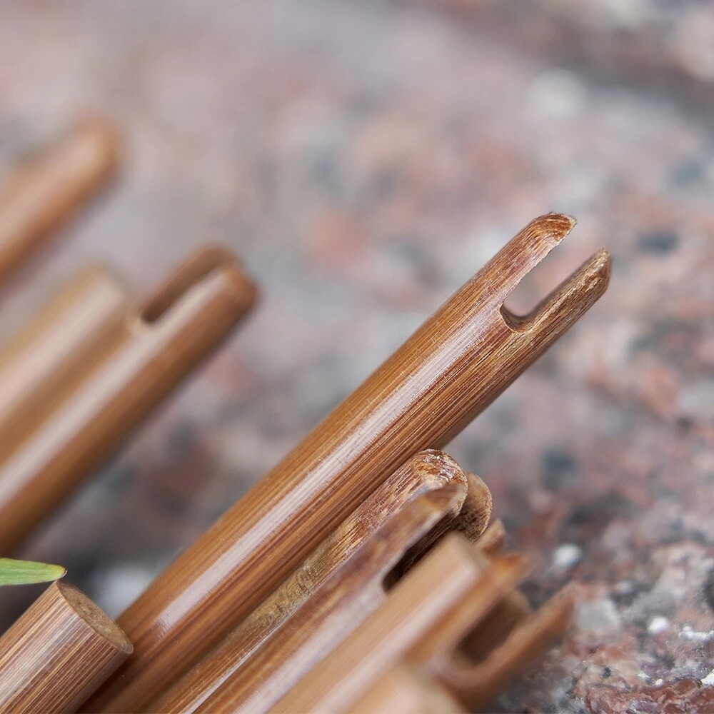 50pcs Archery Bamboo Shaft 33in 45-50lbs Self Nock DIY Arrows Hunting Equipment