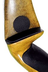 TRADITIONAL Archery Gear NATURAL LEATHER 2 PC ARROW REST – BLACK Self Adhesive