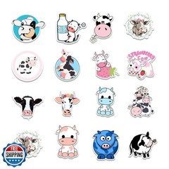 100 PCS Cow Stickers – Waterproof PVC Vinyl Animal Decorative for Water Bottl
