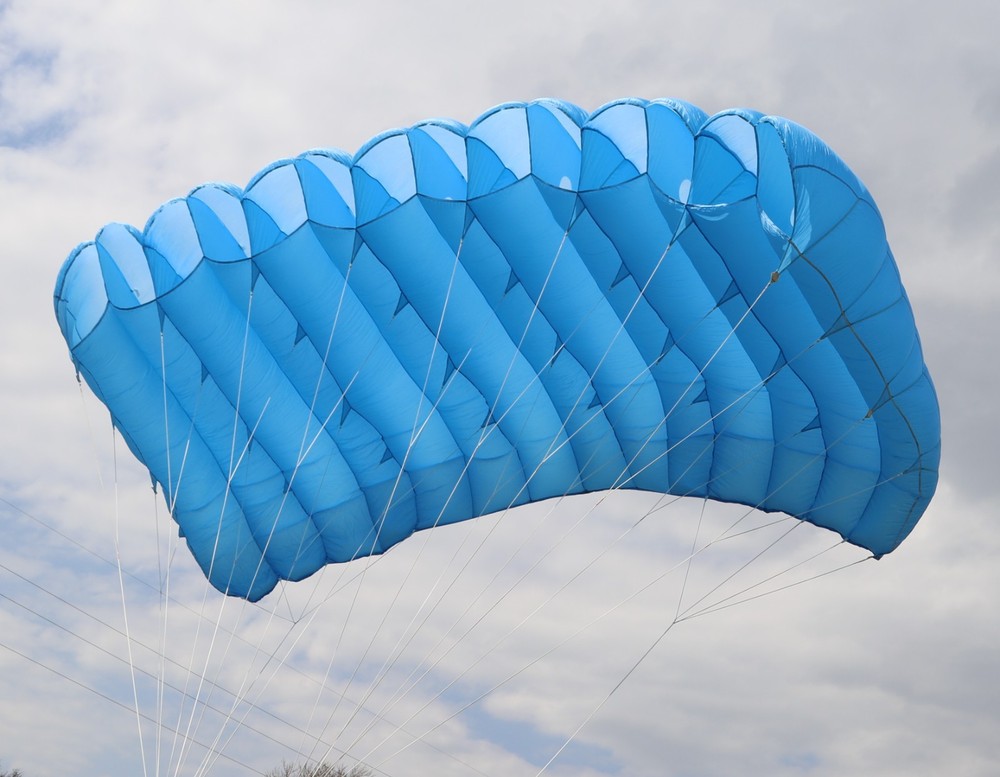 Firelite 176 skydiving parachute reserve canopy – BLUE 7 cell – great shape