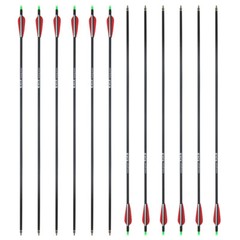 12pcs Archery Carbon Arrows Spine 500 Recurvebow Compound Bow Hunting 30″ Arrow