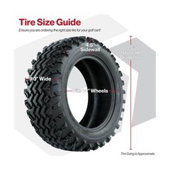 GTW Rogue 23 inch All Terrain Golf Cart Tire | 23×10-14 A/T Tire Directional …
