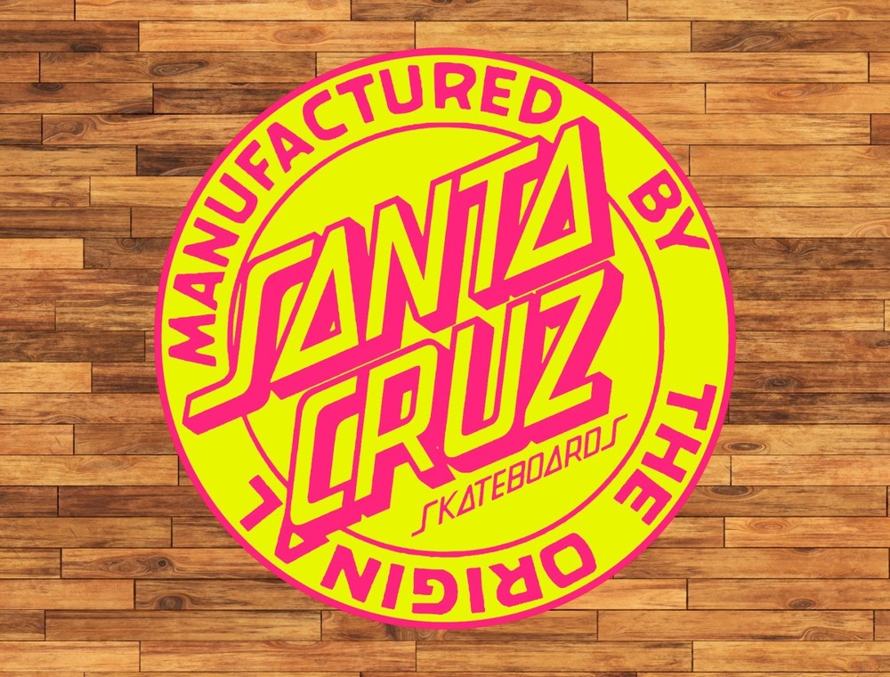 Santa Cruz Skateboards Hi-Lite Water Proof UV Safe Glossy Vinyl Sticker Skate