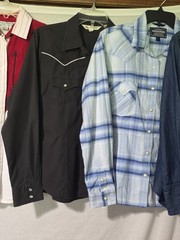 VTG / Modern Women WESTERN Shirt Lot (5) Small L/s Adobe Rose Rockmount ++ Vgc