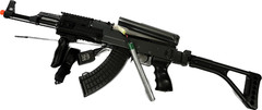 One Air Soft DE Metal AK-47S Airsoft Auto AEG Rifle 320 FPS @ 0.2G w/ RIS Black