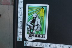 Matt Hensley H-Street Black Label Green Clear Z14B Vintage Skateboarding STICKER