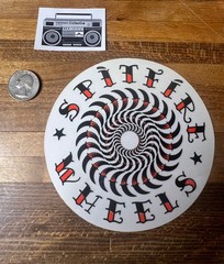Spitfire Skateboard Wheels American Traditional Tattoo Swirl sticker Anti Hero