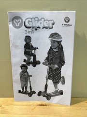 Y-volution Y-Glider 3-in-1 Blue 100660 For Kids. Hard to find in US Retail. RARE
