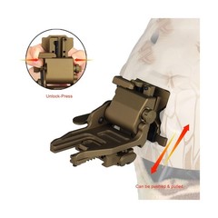 Night Vision Goggles NVG Mount for L4G24 Metal Helmet Mount PVS15/18 TAN