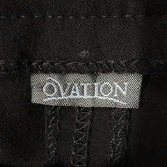 Ovation Black Horse-Riding Breeches Pants, Size 28R, Full Seat Rhinestones Studs