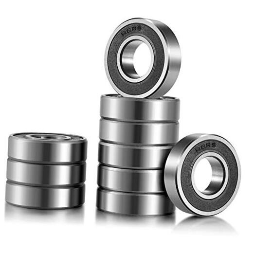 1/2 inch Bearings, 1/2 x1-1/8 x5/16 inch R8-2RS Double R8-2rs(10 Pack) 10
