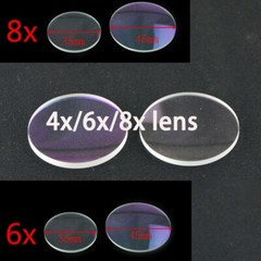 4x 6x 8x Archery Sight Lens Compound Bow Scope Power Clarifiers Glass 35mm 45mm