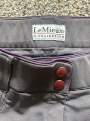 LeMieux Breeches Equestrian Riding Pants Women Size US 30 Gray Grip