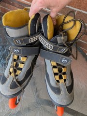 Men’s Ultra Wheels Roller Blades, Sz 11 Gray/yellow