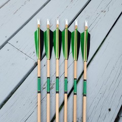 Half Dz 11/32 Cedar Arrows 31″ RW Fletch 5″ 30-40# With 125gn Field Points