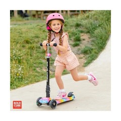 Big Fold | Three Wheel Scooter for Children Ages 5-10 Years | LED Wheels with…