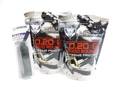 MetalTac Airsoft BBS .20g Perfect Grade 6mm BBs Pellets with Speed Loader