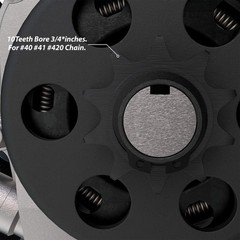 1PZ BA5-10T Centrifugal Clutch 3/4″ Bore 10T #40/41/420 Chain for Go Kart Law…