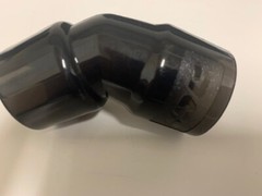 ACI Spyder 45 degree hopper elbow. Smoke. Fits 7/8″ feed necks.
