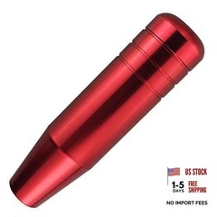 Red Aluminum Alloy Shift Knob – Weighted Metal Gear Lever – 5″