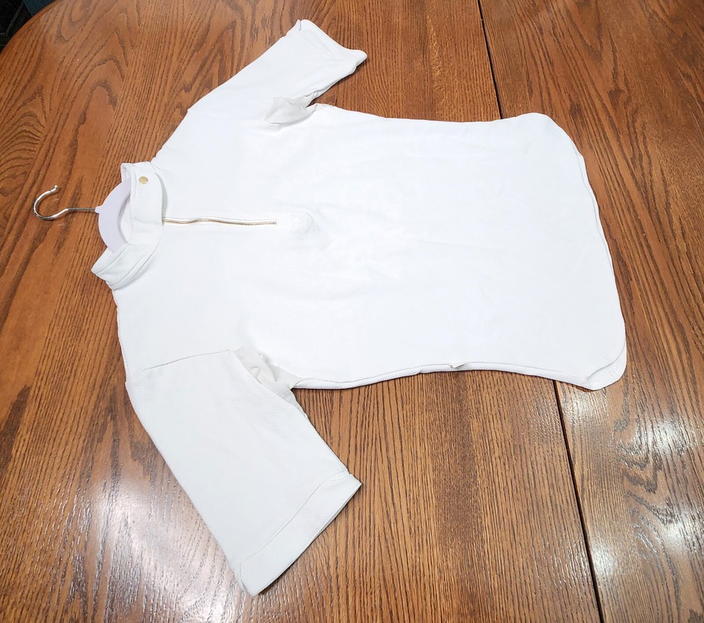 A TISS B- New, Amazon short sleeve shirt, white, Medium, MSRP $199