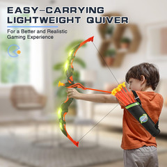 Bow and Arrow Set for Kids, 2 Pack LED Light up Archery Set with 20 Suction Cup