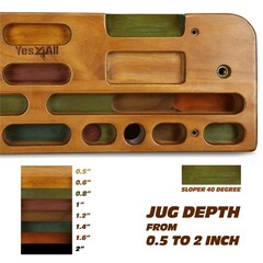 Yes4All Climbing Fingerboard Premium – Natural