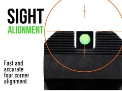 XS Sights Fiber Optic Sights Compatible with Glock 17,19,22-24,26,27,31-36,38…