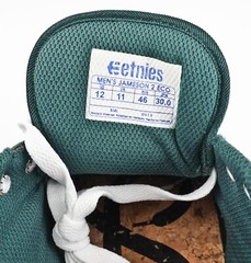 etnies Jameson 2 ECO TFTF Skateboard BMX Skate Shoes US 12 Green Cork Insole NOS