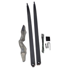 60» Archery Recurve Bow 25-60lbs Takedown Wooden Riser Shooting Hunting Target