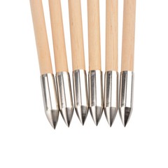 12X 32″ Wooden Arrow 8mm Archery Turkey Feather Recurve Traditional Bow Hunting