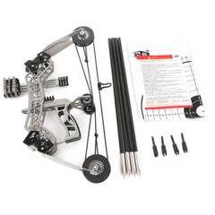 16″ Pocket Bow Mini Compound Bow Kit Archery Gift Arrow Target Shooting Hunting