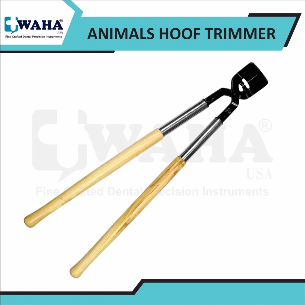34″ Heavy Duty Animal Hoof Trimmer With Wooden Handle And 5″ Black Cutting Head