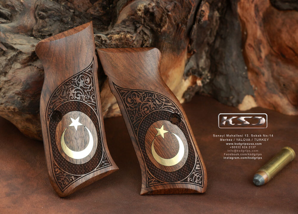 SAR ARMS P8L / P8S / K11 Compatible Walnut Grips Framed