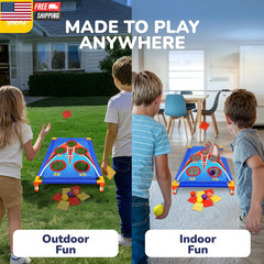 Bean Bags Toss Carnival Games, Cornhole, Outdoor Toys for Kids Ages 4-8, Backyar