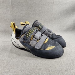 Evolv Shaman Black Yellow Gray Men’s Size 11 Rock Climbing Shoes