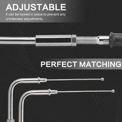 35″ Braided Throttle Idle Cable Kit Stainless Steel Extended Length Throttle …