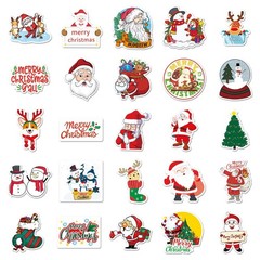 Mix 10/50 PCs Christmas Holiday Graffiti Luggage Notebook Sticker-No Duplicate