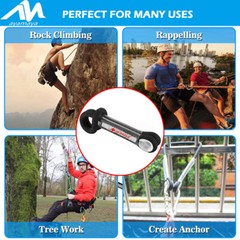 Prusik Cord Pre-Sewn Loop Eye-to-Eye Nylon Rope Outdoor Climbing Arborist Rescue