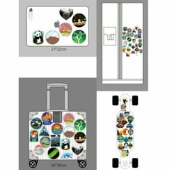 50Pcs Camping Landscape Stickers Pack Vinyl Laptop Skateboard Luggage Decals Lot