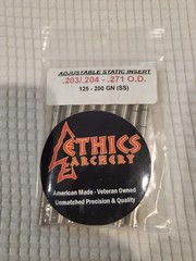 Ethics Archery .203/.204 Adjustable Static Inserts 9 Pcs 125-200 Grain