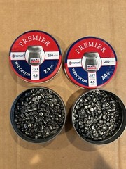 Crosman .177 Wadcutter Pellets for Air Guns 7.4 gr 2 – Packs of 250